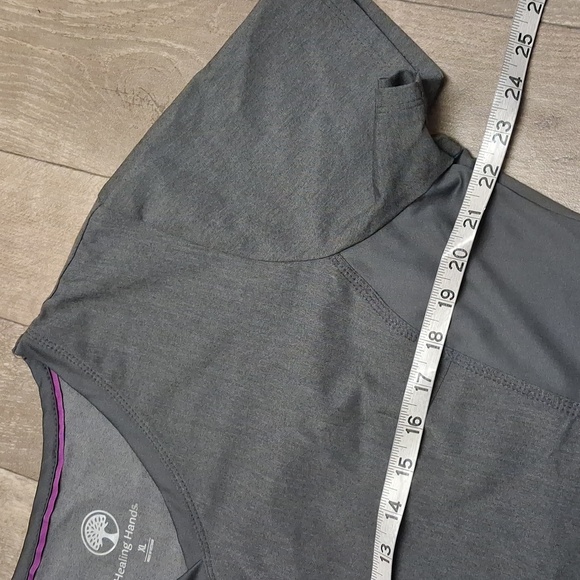 Womens Healing Hands Medical Nursing Work Scrub Top Shirt‎ - Picture 5 of 8